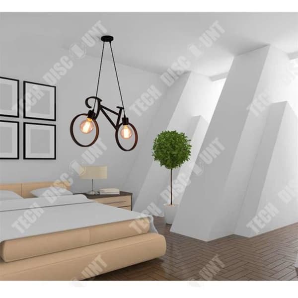 TD® Restaurang lampa personlighet enkel retro country järn cykel ljuskrona Internet café cykel belysning