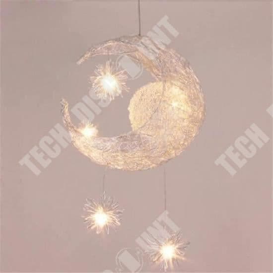 TD® Månformad dekorativ hängande lampa för barn lysande aluminium kreativ modell idealisk för belysning sovrumsnatten