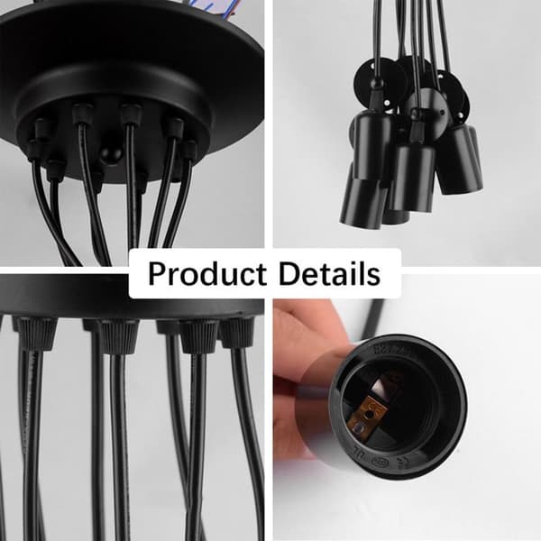 TD® 8 Head E27 Retro Industrial Loft DIY Ljuskrona Ljusarmaturer Vintage Justerbar Flush Mount Pendel Taklampa (utan glödlampa)