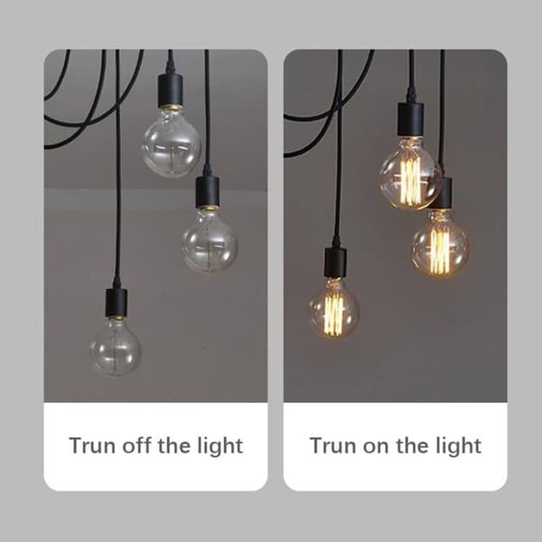 TD® 8 Head E27 Retro Industrial Loft DIY Ljuskrona Ljusarmaturer Vintage Justerbar Flush Mount Pendel Taklampa (utan glödlampa)