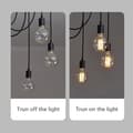 Miniatyrbild 4 av 4: TD® 8 Head E27 Retro Industrial Loft DIY Ljuskrona Ljusarmaturer Vintage Justerbar Flush Mount Pendel Taklampa (utan glödlampa)