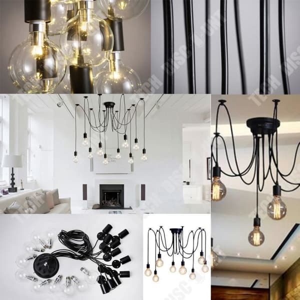 TD® Pendellampa kontor läs sovrum vardagsrum hängande retro restaurang butik multi-head spider glödlampa ljuskrona