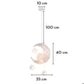 Miniatyrbild 4 av 5: Dekorativt hängande ljus Moon Star aluminium ljuskrona 40*110 lampa för barn sovrum café vardagsrum arbetsskåp Shop. tillförsel