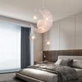 Miniatyrbild 5 av 5: Dekorativt hängande ljus Moon Star aluminium ljuskrona 40*110 lampa för barn sovrum café vardagsrum arbetsskåp Shop. tillförsel