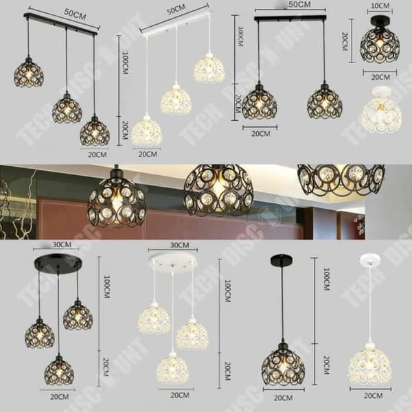 TD® LED-lampa kontor vardagsrum sovrum läsning kraftfull belysning modern inredning restaurang bar ljuskrona 3-huvuden kristallljus