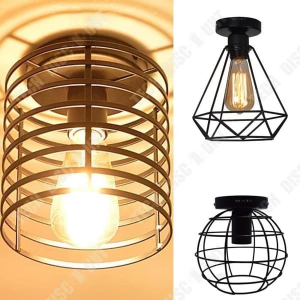 TD® Industriell diamantformad lampa arbetsrum sovrum lästak kreativt smidesjärn restaurang gång butik kafé hänglampa