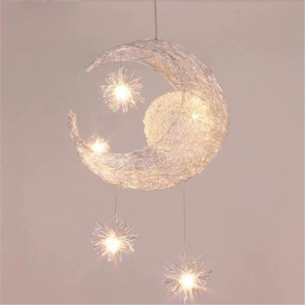 TD® G4 starry moon hänglampa - ROCK - Aluminium - 40cm - 5 glödlampor