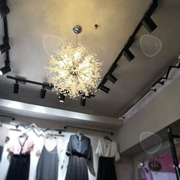CONFO Modern och enkel maskroskrona, vardagsrum, sovrum, stjärnklar ljuskrona, restaurang, café, LED-ljuskrona, 70cm12 huvud
