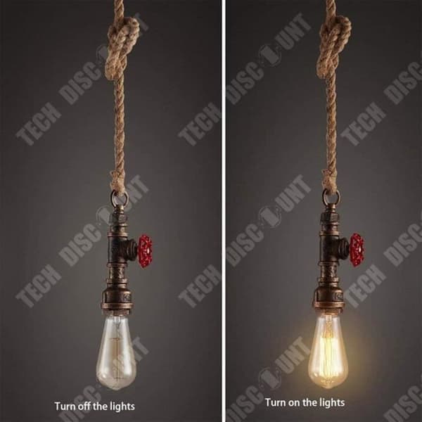 TD® Loft retro vattenpipslampa industriell vindbar personlighet restaurang vattenpipa granatäpple ljuskrona Amerikansk ljuskrona