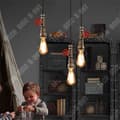 Miniatyrbild 2 av 4: TD® Loft retro vattenpipslampa industriell vindbar personlighet restaurang vattenpipa granatäpple ljuskrona Amerikansk ljuskrona