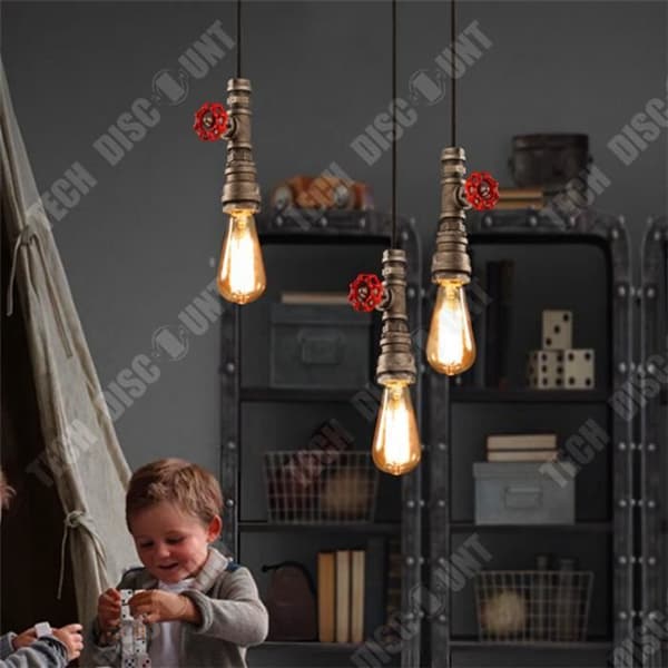 TD® Loft retro vattenpipslampa industriell vindbar personlighet restaurang vattenpipa granatäpple ljuskrona Amerikansk ljuskrona