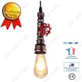 Miniatyrbild 1 av 4: TD® Loft retro vattenpipslampa industriell vindbar personlighet restaurang vattenpipa granatäpple ljuskrona Amerikansk ljuskrona