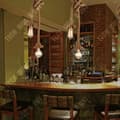 Miniatyrbild 3 av 4: TD® Hamp Rope Chandelier Cafe Chandelier Bar Style American Country Double Head Restaurant Retro Chandelier