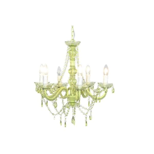 grön taklampa i akrylmetall 25 w (51 x 51 x 100 cm)