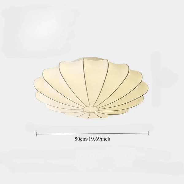 Silkeagtig Pendel Lys, Japansk Stil, 50 cm Diameter,Ingen pære, HVIDE