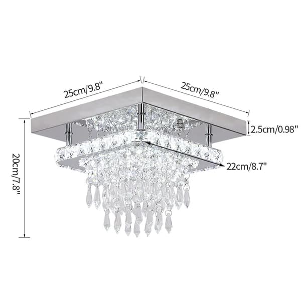 Krystal Lysekrone Loftlampe, Energi Effektiv, Elegant Design,E, ændrebar