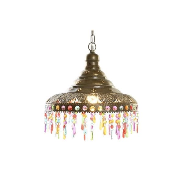 taklampa 37 x 37 x 38 cm guld flerfärgad metall 50 w