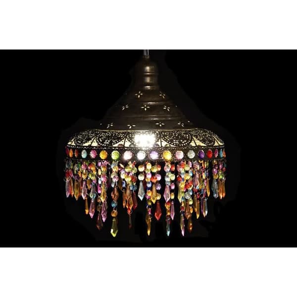 taklampa 37 x 37 x 38 cm guld flerfärgad metall 50 w