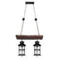 Miniatyrbild 1 av 2: Rustik taklampa - FAB - Cortijo - 2 lampor - Brun - Glas