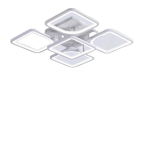 Modern LED Takkrona, Dimbar med Fjärrkontroll, Kall/Varm/Naturlig Vit Ljus,FX4-1, APP Med RC Dimmbar