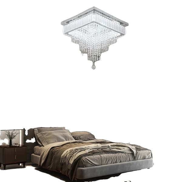 Kristall LED-krona, justerbar ljusfärg, fjärrkontroll för dimning,kall ljus utan RC