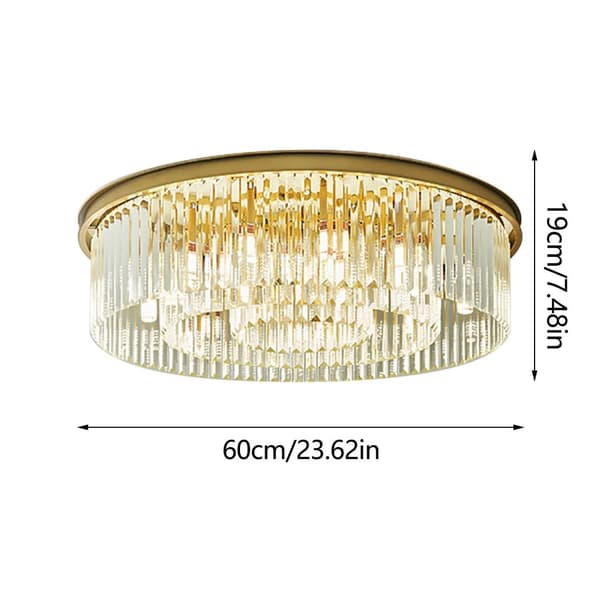 Kristalltaklampa, Modern Design, Effektiv Belysning,Guld