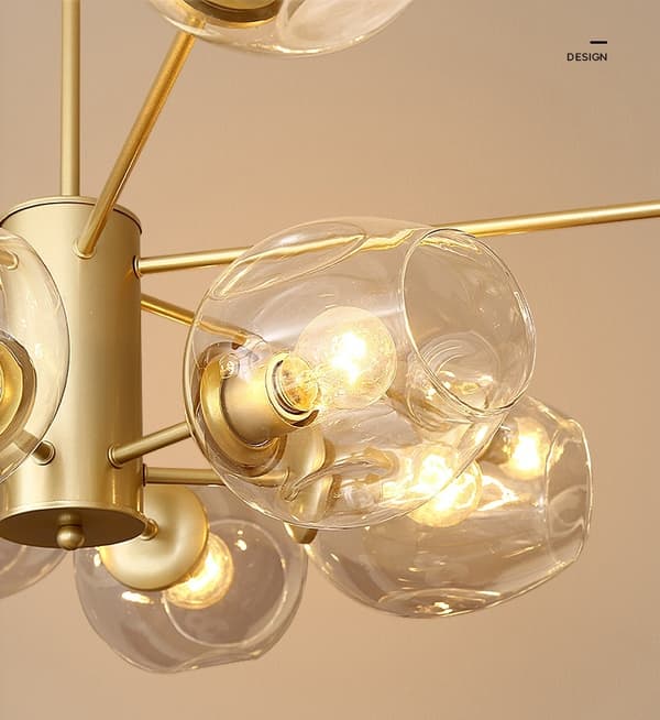 Loftslampe Ambria 70x20cm gylden