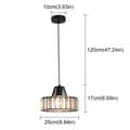 Miniatyrbillede 2 af 2: Moderne Krystal Loftlampe, Justerbar Ledningslængde, LED Lyskilde,Model C-Sort, Ingen pære