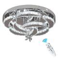 Miniatyrbild 2 av 2: Kristall LED Taklampa, 56W Ljusstyrka, Fjärrdimmerfunktion,Modell B silver, CCT förändringsbar