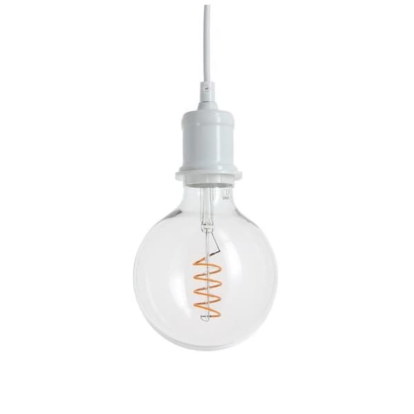 Upphängning vintage - Vit skärm - 100 cm kabel - E27 - Metall - LED