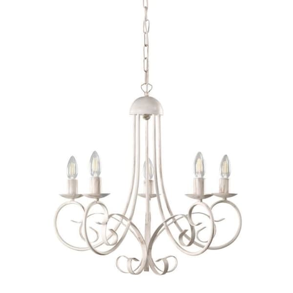 Hängande taklampa - Onli - POMPEI - Vit - Metall - 5 E14-lampor