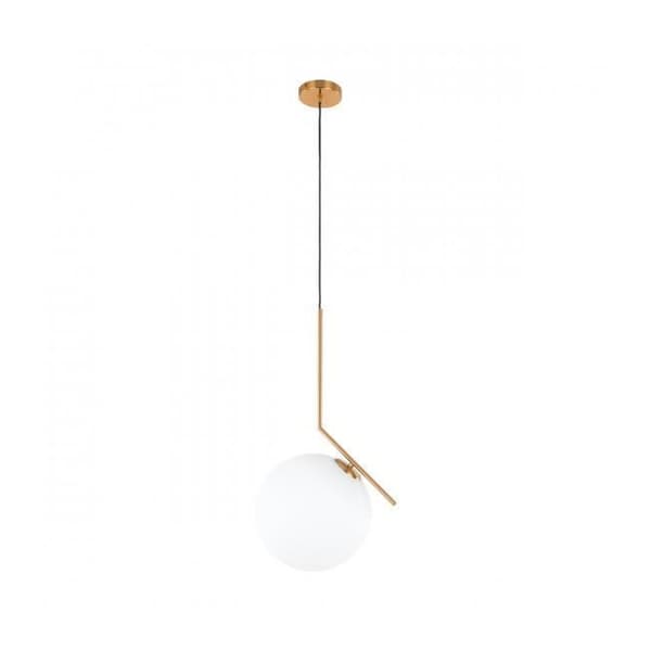 Modern taklampa - ITALUX - Mondo - 1 glödlampa - E27 - Stål och glas - 102 cm
