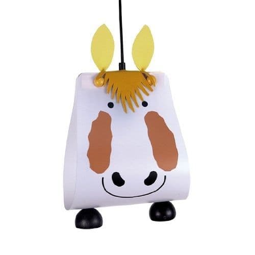 Hänglampa för barn NIERMANN STANDBY 144 Häst - Plast/Trä 60 Watt Beige, Brun