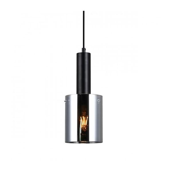 Hängande design - ITALUX - Sardo - Svart - Rökigt glas - E27 40W