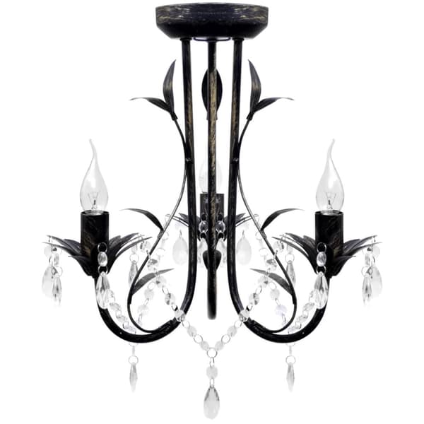 Takkrona i Art Nouveau-stil 3-armad svart