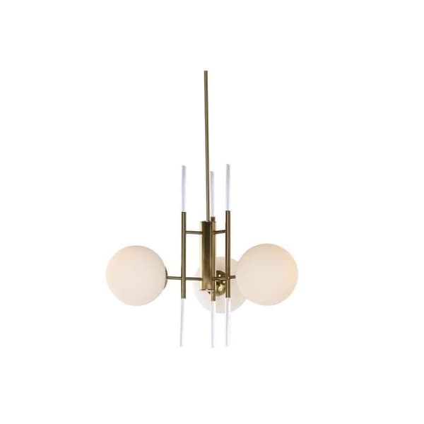 taklampa 64 x 64 x 64 cm guldglas vit metall 50 w