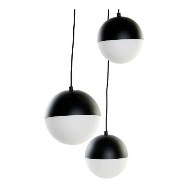 Hänglampa DKD Home Decor Metal Glas (40 x 40 x 80 cm) Svart