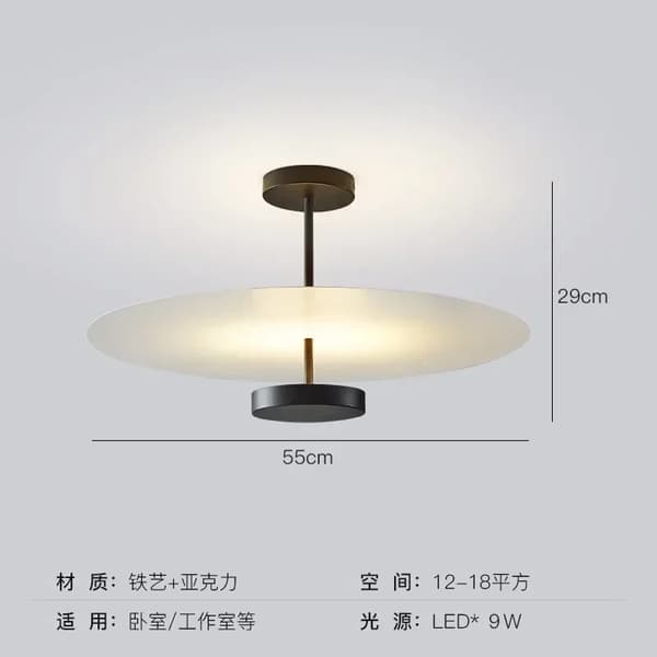 LED-krona, modern stil, energieffektiv,Neutralt ljus, svart 50 cm