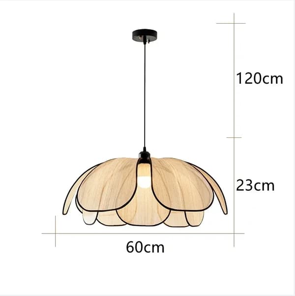 Petal LED-krona, justerbar höjd, energieffektiv belysning,Varm vit, D60cm H23cm