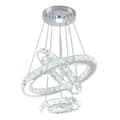 Miniatyrbild 1 av 2: Modern LED-krona, stilren design, anpassningsbar belysning,Varmt Ljus, 3Ringar D40xD30xD20cm