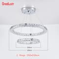 Miniatyrbillede 2 af 2: Moderne LED Krystallyse, Stilfuldt Design, Tilpasselig Belysning,2Ringe D50XD30cm, Varmt Lys