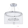 Miniatyrbillede 1 af 2: Moderne LED Krystallyse, Stilfuldt Design, Tilpasselig Belysning,2Ringe D50XD30cm, Varmt Lys