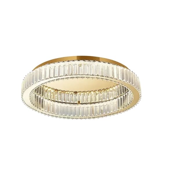 Lyxig kristalltaklampa, modern stil, LED-ljuskälla,3 färger, 60 cm Guld