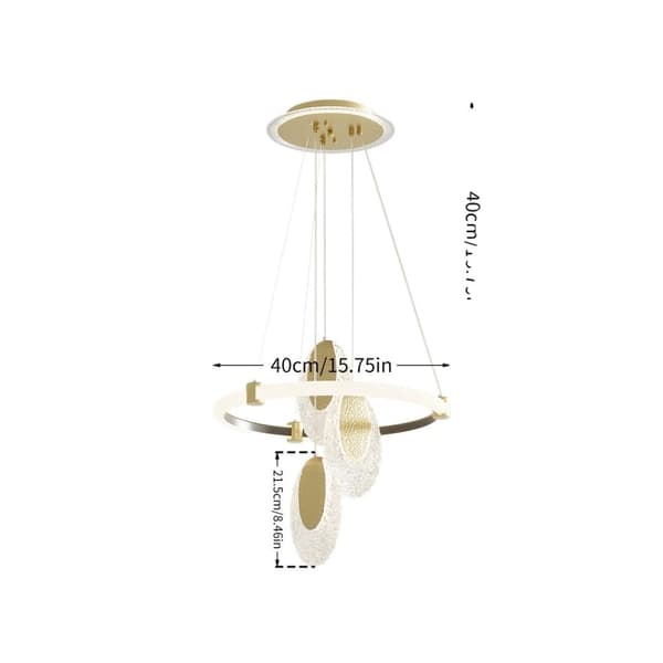 LED Takkrona, Justerbar Höjd, Tre Färgtemperaturer,S