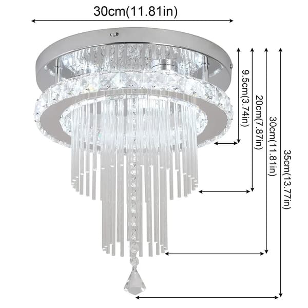 Krystal Lysekrone Loftlampe, Energi Effektiv, Elegant Design,ændrebar, F