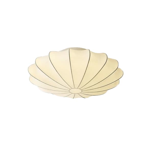 Silkesliknande Pendellampa, Japansk Stil, 50 cm Diameter,Ingen lampa, VIT