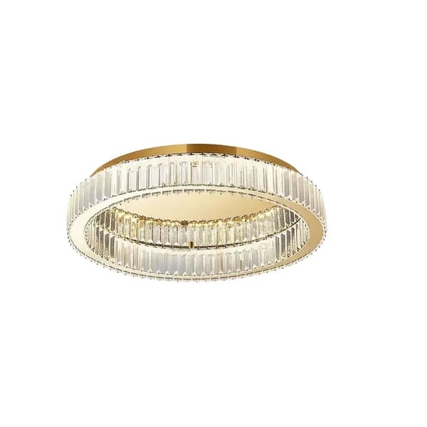 Luksus Krystal Loftkrone, Moderne Stil, LED Lyskilde,3 farver, 50 cm Guld