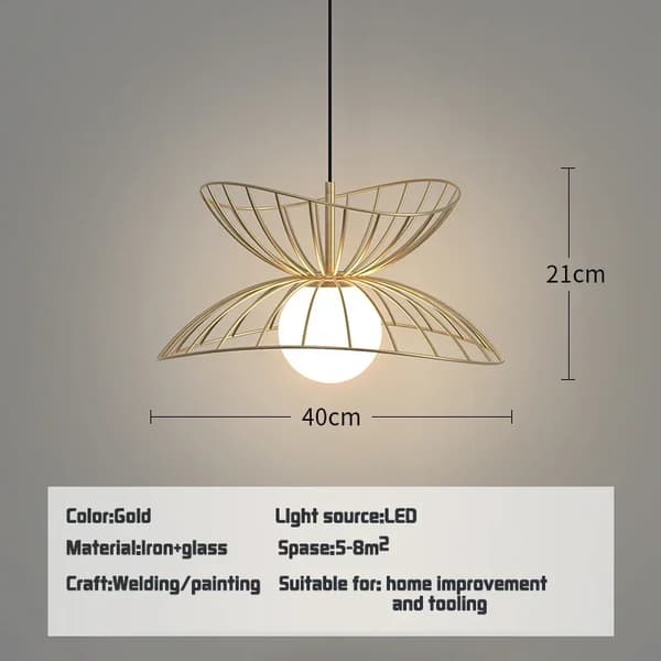 Kronleuchter, Nordisk Design, LED Belysning,Foranderligt lys, Guld
