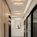 Miniatyrbild 3 av 4: Modern kristalltaklampa, energieffektiv LED-belysning, stilren oval design,förändringsbar
