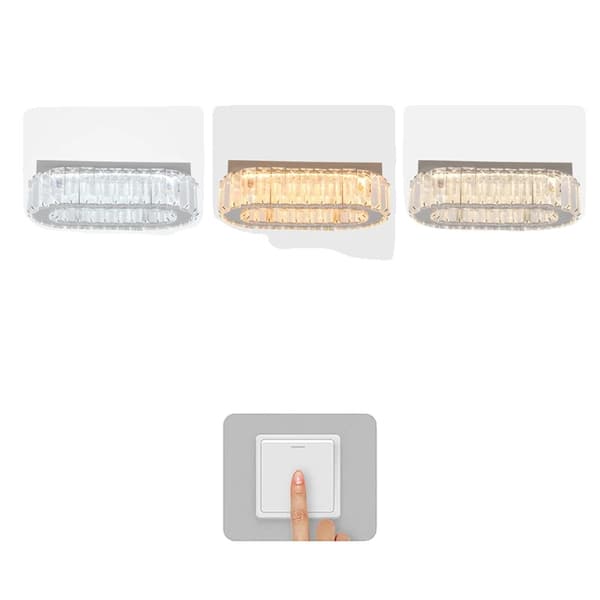 Modern kristalltaklampa, energieffektiv LED-belysning, stilren oval design,förändringsbar